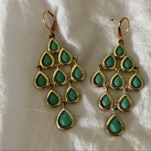 Gold and turquoise earrings